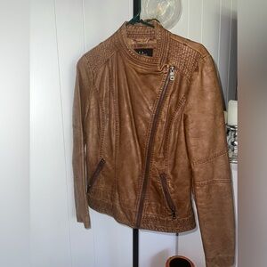 Faux Brown Leather Jacket